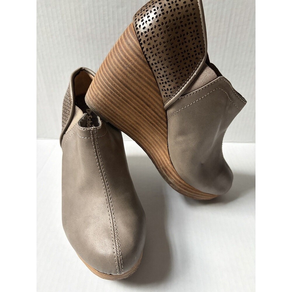 Dr. Scholl’s Harlow Taupe Ankle Wedge Boots Booties Womens 8.5 M